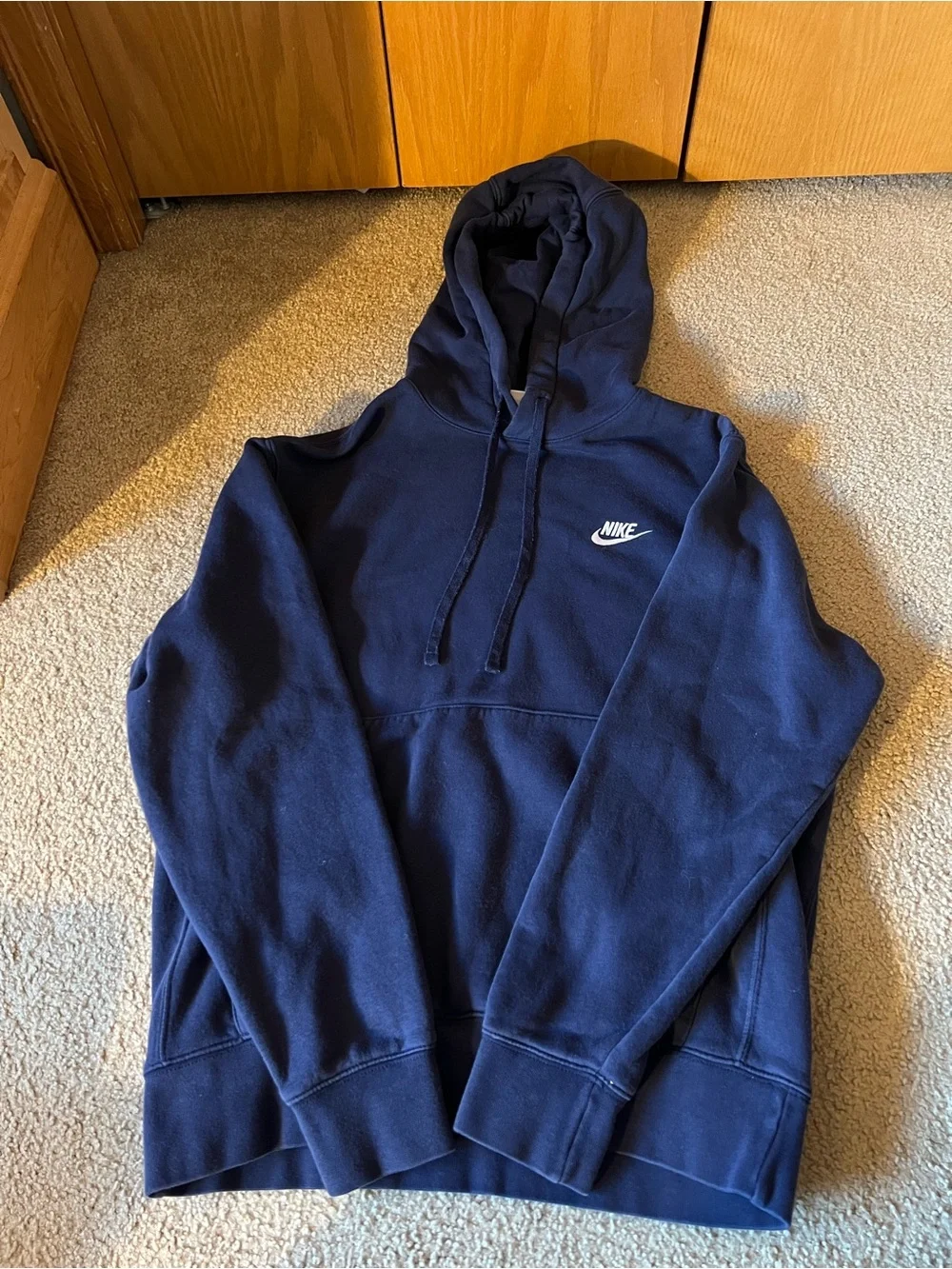 Nike Navy Pullover Hoodie with White Logo